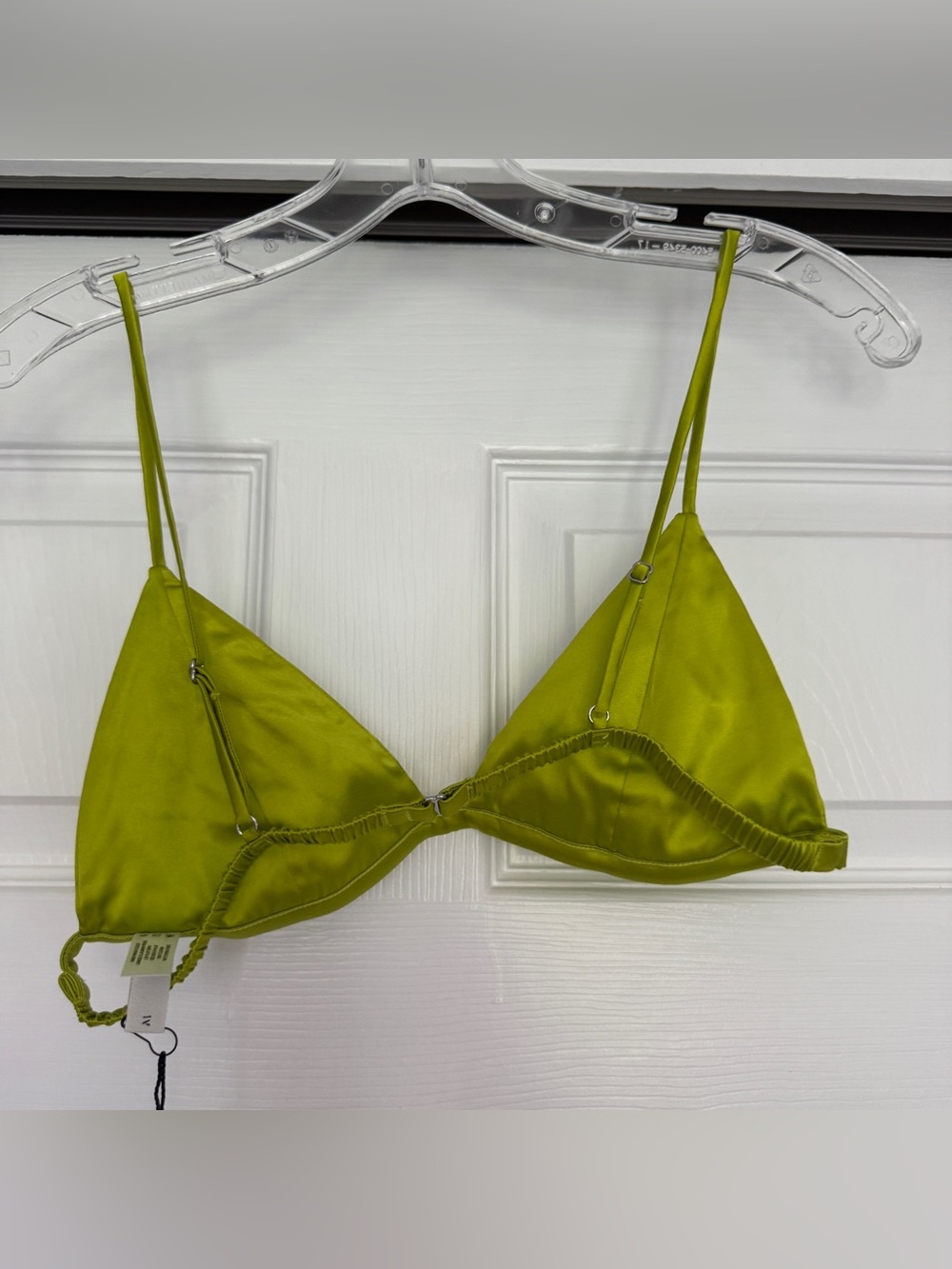 FLEUR DU MAL | NWT Luxe Triangle Bra MEDIUM - lime punch - Picture 4 of 7